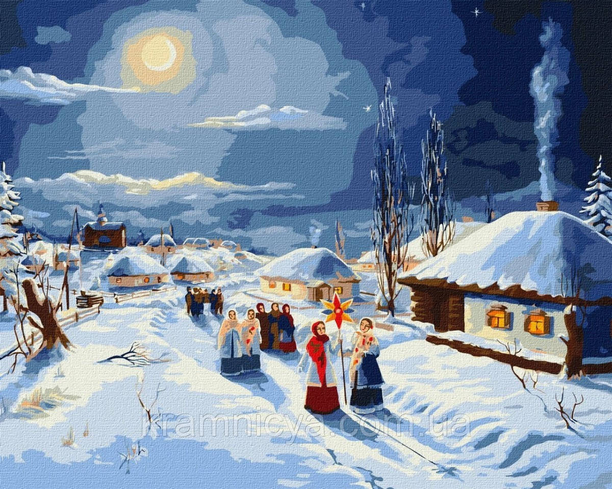 Картина за номерами Різдвяні колядки, 40х50 Ідейка (KHO4959)