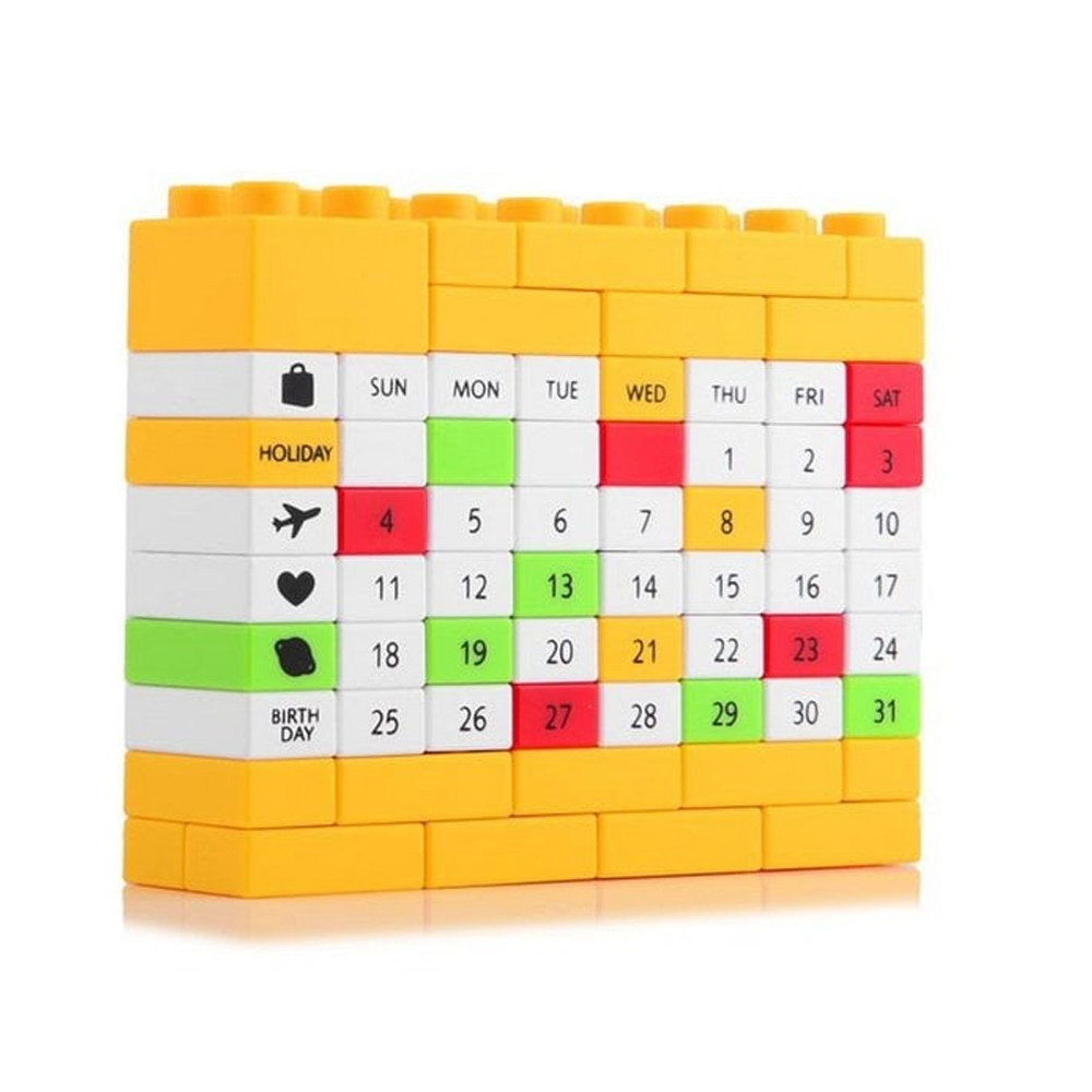 Календар Пазл (жовтий)