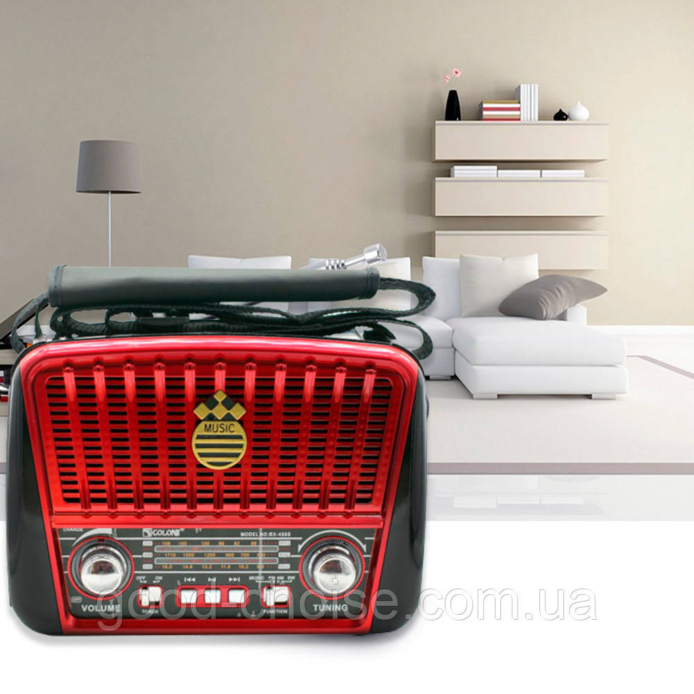 Портативний радіоприймач-колонка з Bluetooth, Golon RX-BT455S / Акумуляторне радіо з USB та TF
