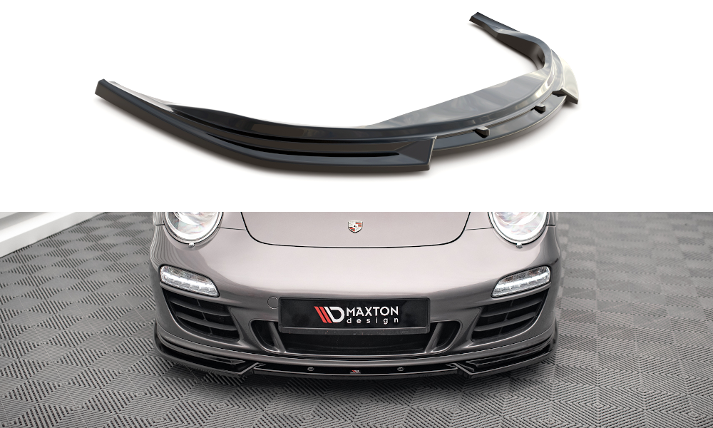 Сплітер Porsche 911 997 Carrera GTS (09-11) тюнінг губа спідниця обвіс елерон (V2)