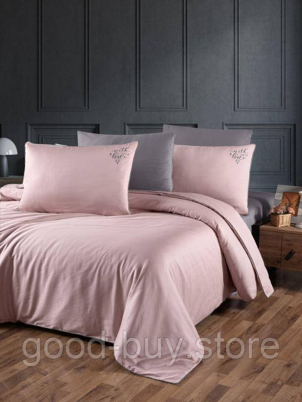 First choice Timeless Powder deluxe сатин постільна білизна евро 200х220