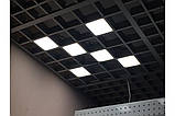 Комплект LED світильників для стелі грильято пірамідальний 150х150 мм/2штуки 36 Вт, фото 7