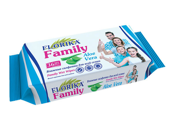 Серветки вологі Florika Family 36 шт (4820194350424)