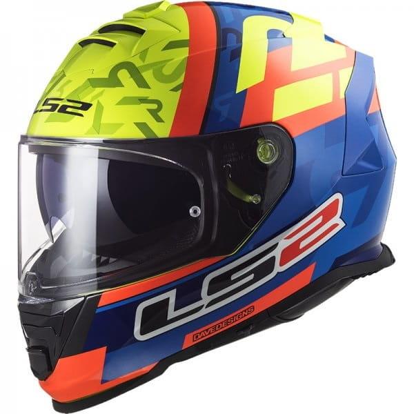 МОТОШОЛОМ ЗАКРИТИЙ LS2 FF800 STORM SALVADOR КОЛІР BLUE H-V YELLOW