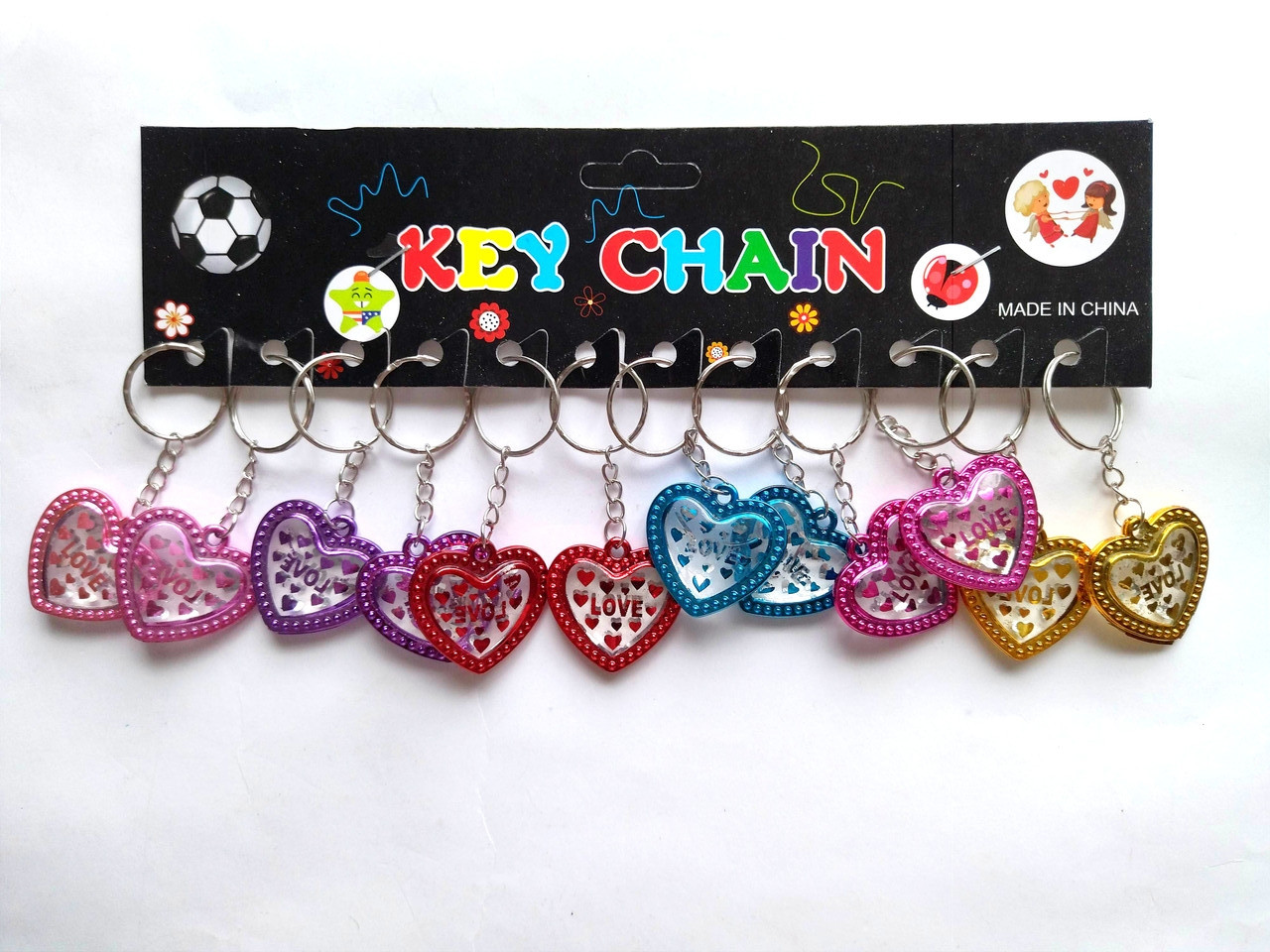 Брелок Серце з позолотою LOVE, фото 1