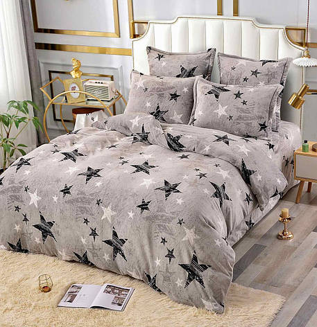 Велюрова постільна білизна Євро розмір з 4 наволочками, фото 1