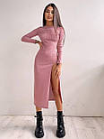 Облягаюче міді плаття зі шнурівкою на спині та розрізом на спідниці (р. S, M) 66035085Е, фото 5