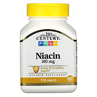 Витамин В3 21st Century (Niacin) 100 мг 110 таблеток