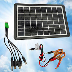 Сонячна панель портативна CcLamp 15W CL-1615 похідна водонепроникна зарядка від сонця туристична