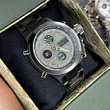 Водонепроникний електронний годинник з хронографом AMST 3003M All Black Metall оригінал, фото 10