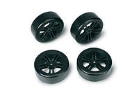 Team Magic E4D Drift Car Mounted Tire 5 Spoke Black 4p aik