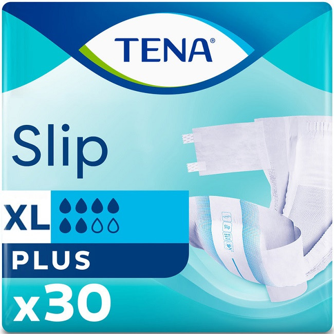 Підгузки для дорослих Tena Slip Plus Extra Large 6 крапель 120-160 см. (30 шт.)