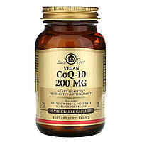 Вегетарианский коэнзим CoQ10 Solgar (Vegetarian CoQ-10) 200 мг 60 вегетарианских капсул