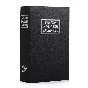 Сейф-книга "ENGLISH Dictionary" мала на замку з ключем Чорна