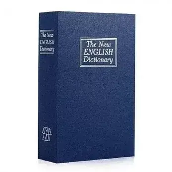 Сейф-книга "ENGLISH Dictionary" мала на замку з ключем Синя