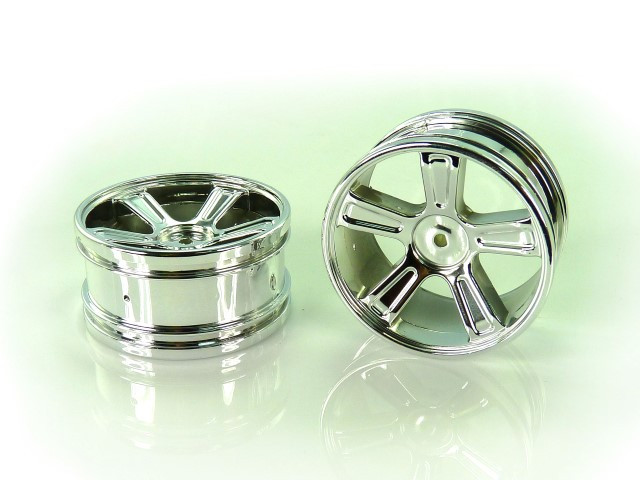 23626V 1:18 Chrome Rims 2P