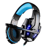 Игровые наушники накладные с микрофоном и подсветкой KOTION EACH Pro Gaming Headset G9000,проводные,black/blue