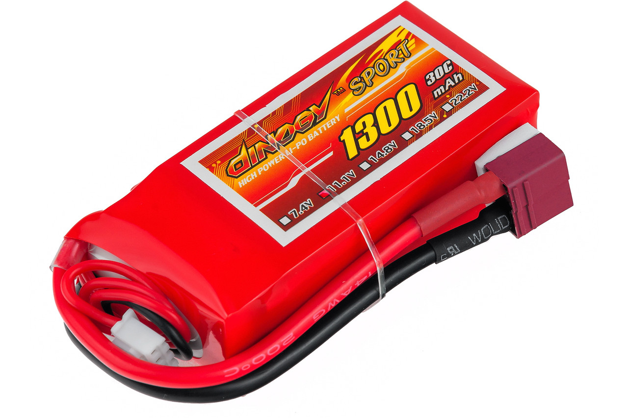Акумулятор для радіокерованої моделі Dinogy Li-Pol 1300 мАг 11.1 В 75x35x22 мм T-Plug 30C amc, фото 1