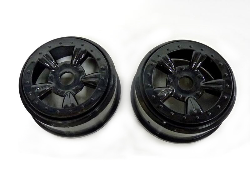 (8E132BL) Black Rims For Short Course Truck 2P amc