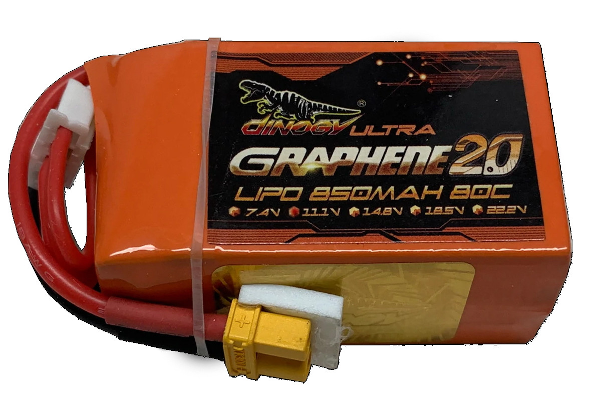 Акумулятор для радіокерованої моделі Dinogy G2.0 Li-Pol 850 мАг 11.1 В 3S XT30 80C amc, фото 1