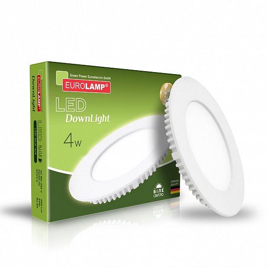 LED Світильник EUROLAMP круглий Downlight 4W 4000K