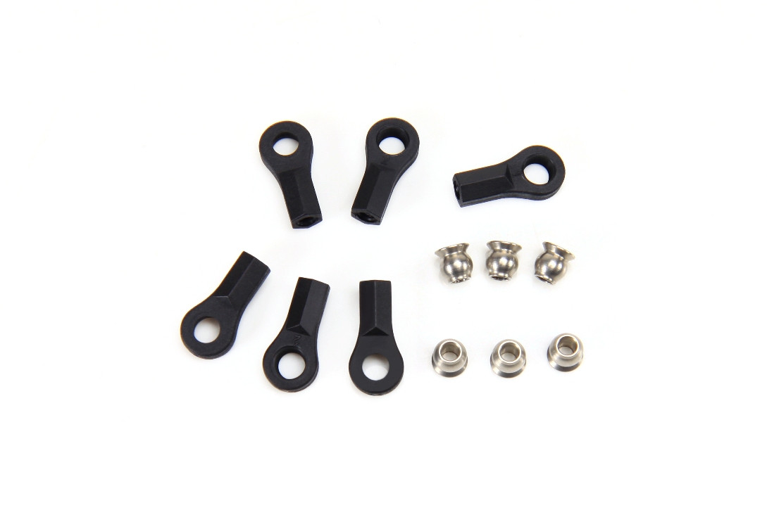 Team Magic Ball End & 5.8mm Single Flanged Steel Ball Black 6p amc