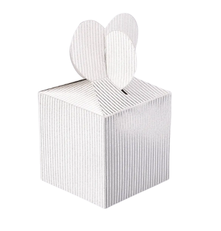 Упаковка для чашки 330 мл з картону Гліттер (срібляста смужка)