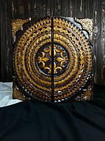 Нарды деревянные ручной работы "Круг": изящество ручной работы и элегантный дизайн, 65×32×7см, арт.190702