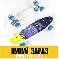 Скейт Пенні борд (дошка 55х14см, колеса PU зі світлом, d=4,5см) Best Board S 29855