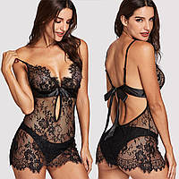 Сексуальний жіночий пін'юар чорного кольору