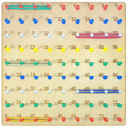 Геоборд або Планшет Математичний 27 х 27 см — 81 пластикових стійок + 25 гумок AS-7136