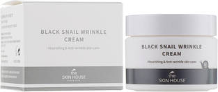 Поживний крем із колагеном та муцином чорної улитки The Skin House Black Snail Wrinkle Cream, 50 мл