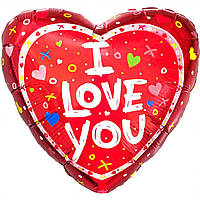 Фольгована кулька серце I Love You 18" Flexmetal