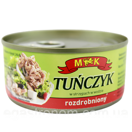 Тунець у власному соці подрібнений ж/б МК МК 120/170g 48шт/ящ (Код: 00-00013373)