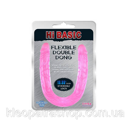 Фалоімітатор подвійний Hi Basic Jelly Flexible Double Dong jelly, фото 2