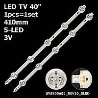 LED подсветка TV 40" 410mm 5-led 3V SVS400A89_REV10_5LED_140124 40 PFK 6949 LTA400HF34 L40PFK6300 1pcs=1set