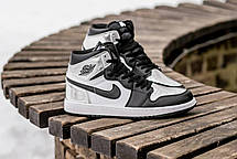 Кросівки Nike Air Jordan 1 Retro High Black Silver / Найк Аїр Джордан 1 Ретро Чорні з Срібним Високі, фото 5