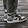 Кросівки Nike Air Jordan 1 Retro High Black Silver / Найк Аїр Джордан 1 Ретро Чорні з Срібним Високі, фото 7