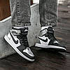 Кросівки Nike Air Jordan 1 Retro High Black Silver / Найк Аїр Джордан 1 Ретро Чорні з Срібним Високі, фото 8
