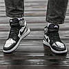 Кросівки Nike Air Jordan 1 Retro High Black Silver / Найк Аїр Джордан 1 Ретро Чорні з Срібним Високі, фото 10
