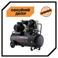 Компрессор ременной INTERTOOL PT-0016 50 л, 3 кВт, 220 В, 10 атм, 500 л/мин, 2 цилиндра TSH