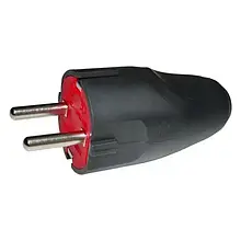 Вилка Neomax NX1100 16А 250В із заземленням пряма чорна