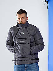 Куртка The North Face Tactical чоловіча сіра Зе Норт Фейс зимовий пуховик XXL, фото 4