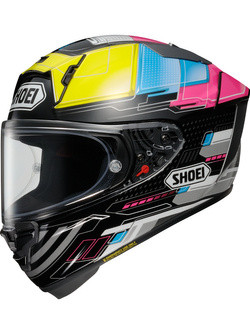 МОТОШОЛОМ SHOEI X-SPR PRO PRO PROXY TC-11 КОЛІР ЖОВТИЙ/СИНІЙ/РОЗОВИЙ