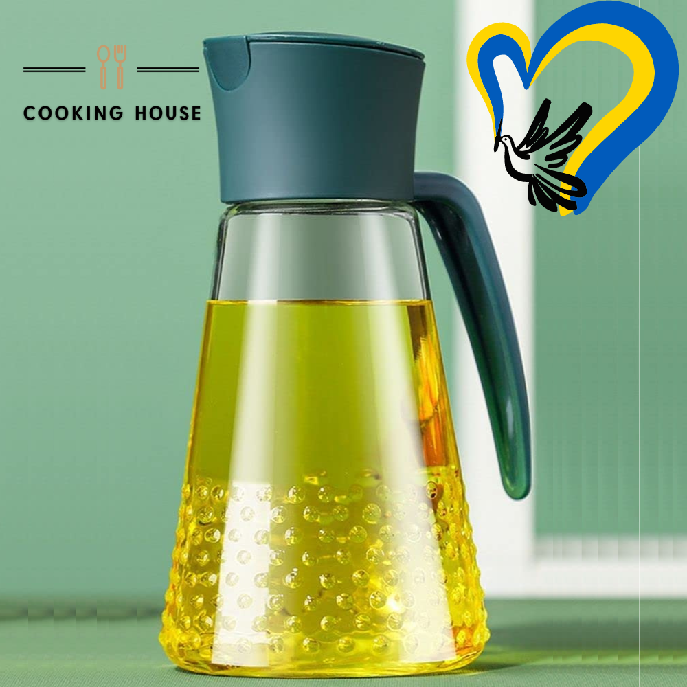 Скляна пляшка Cooking House 630 мл з дозатором для оливкової олії .