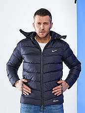 Куртка чоловіча Nike темно-синя з капюшоном осінь/зима Найк, фото 3