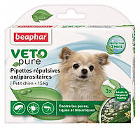 Капли Beaphar Bio Spot On от блох, клещей и комаров для собак весом до 15 кг №3 пипетки (1 упаковка)