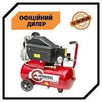 Компрессор воздушный INTERTOOL PT-0010 24 л, 1500 Вт, 220 В, 8 атм, 206 л/хв TSH