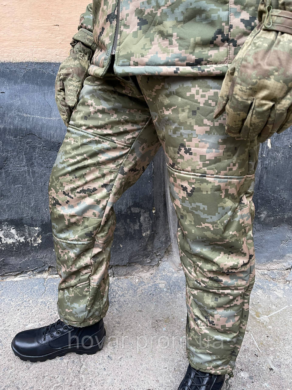 Военные зимние штаны болотный пиксель L - фото 4 - id-p1709645031