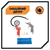 Набір пневмоінструментів 6 одиниць Intertool TSH PT-1500 набір фарбувальний, пневматичний набір